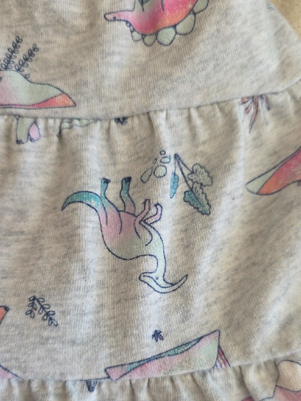 jumping beans Light Gray Tiered Skort with Dinos - Picture 4 of 5